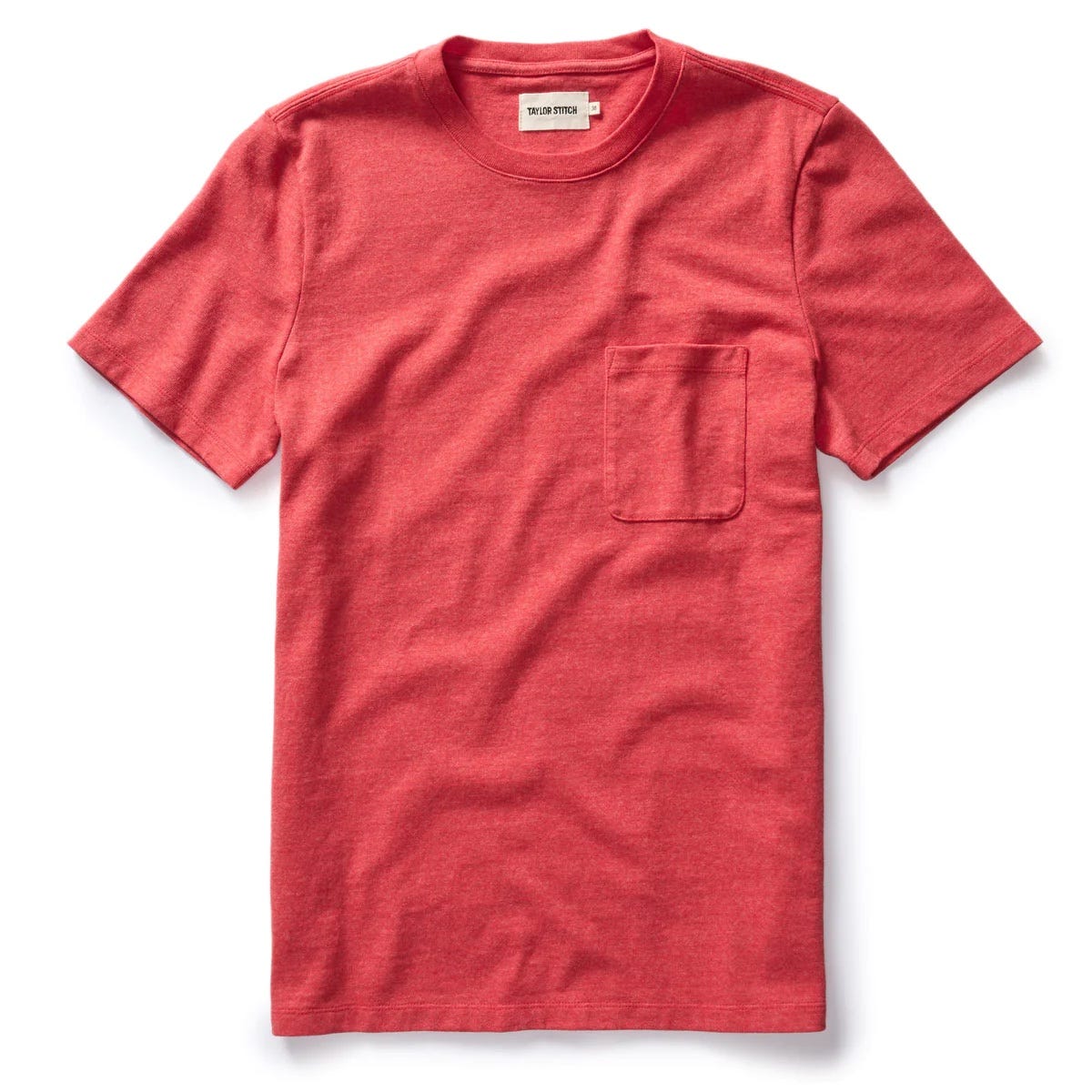 taylor stitch heavy bag tee in cardinal red