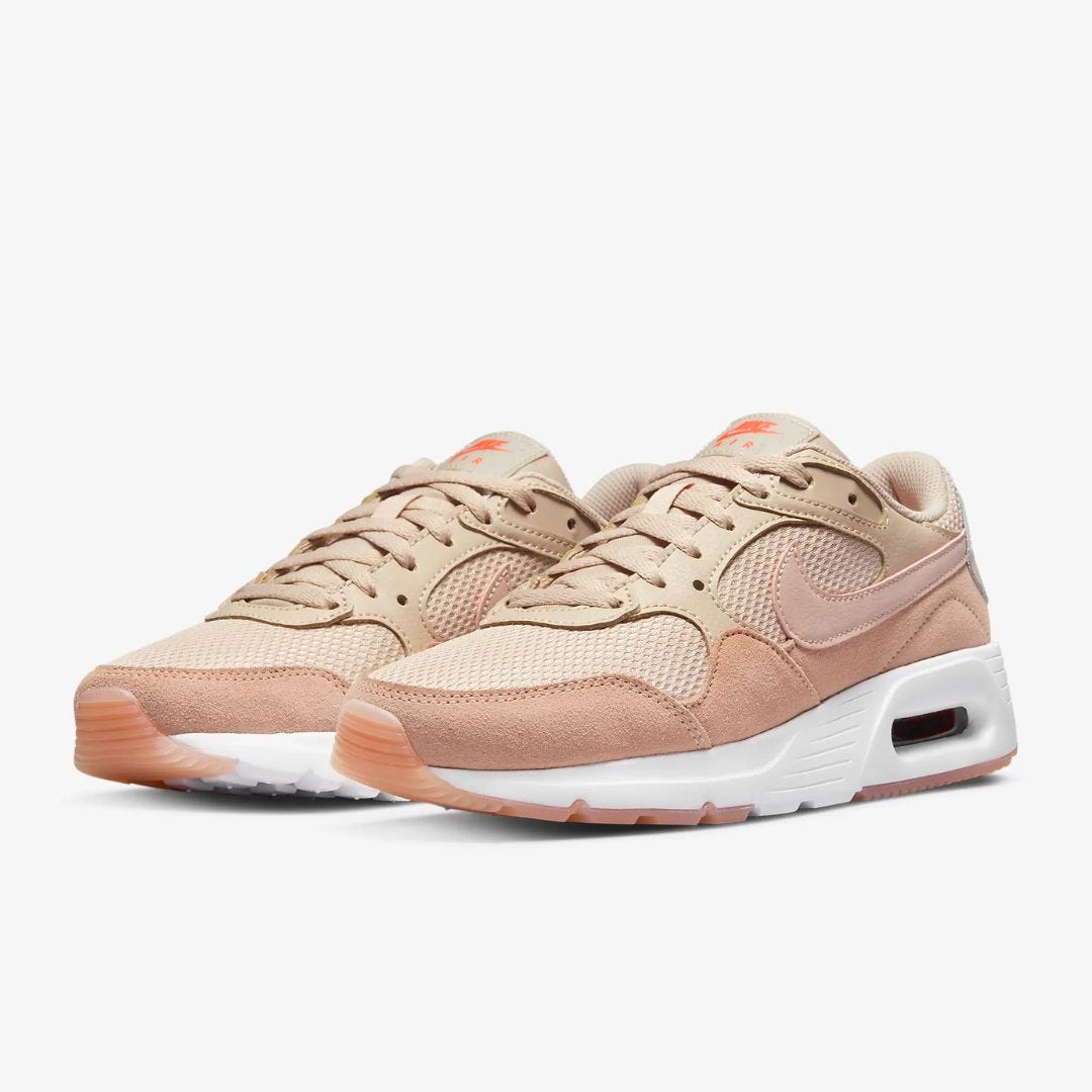 Nike Air Max SC in Fossil Stone/Rose Whisper/White/Pink Oxford