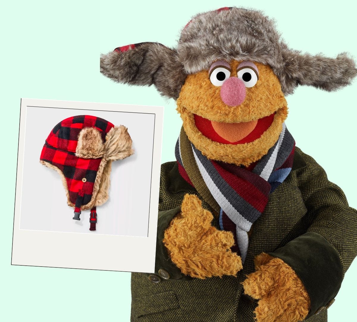 fozzie the bear trapper hat