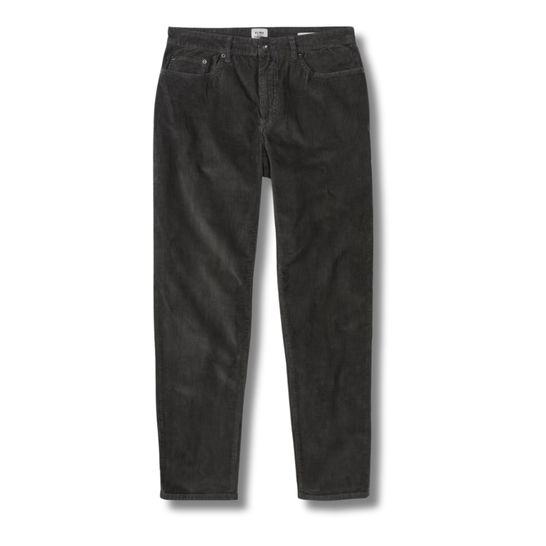 pair of black corduroy 5-pocket pants