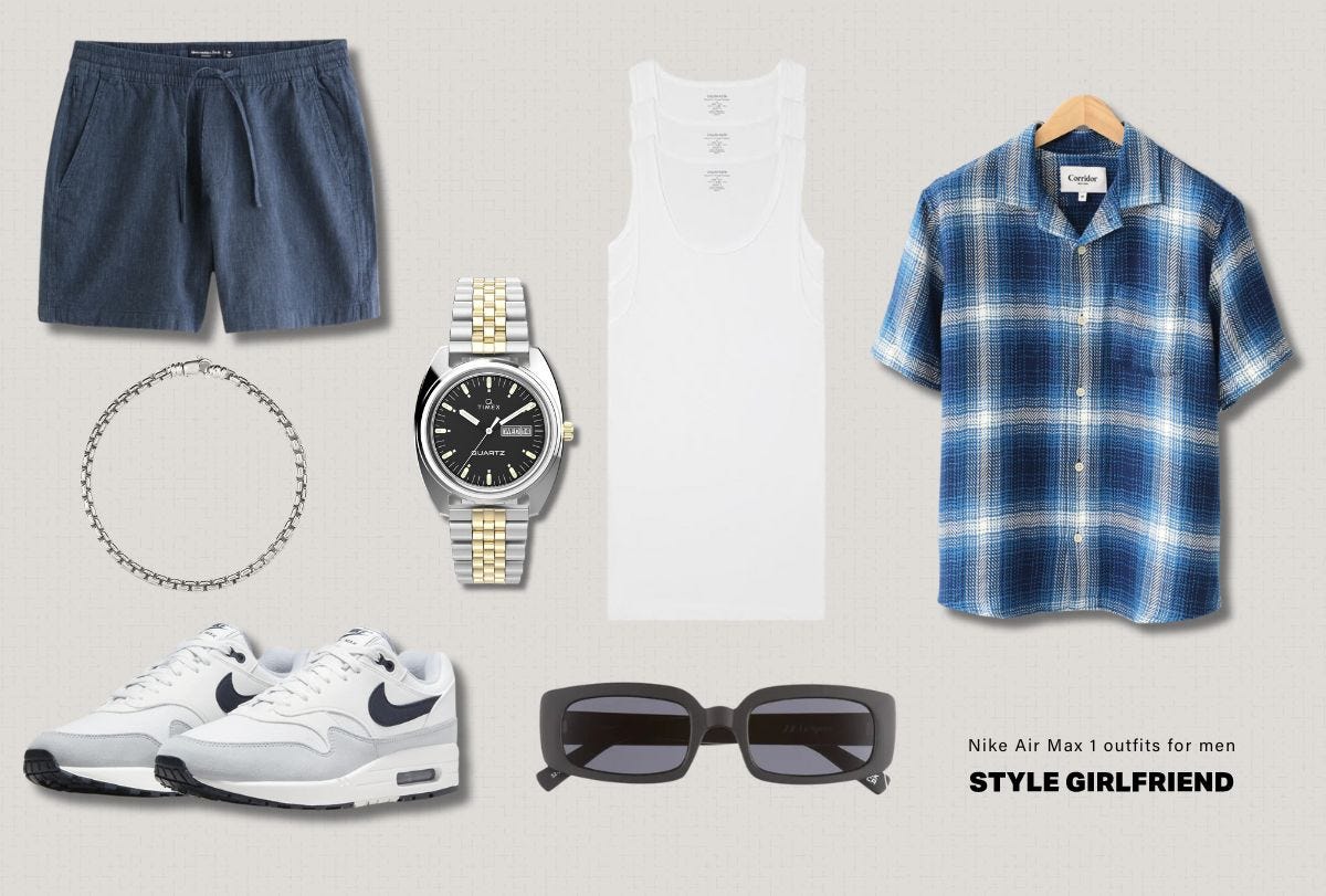 air max outfit 1 men with shorts