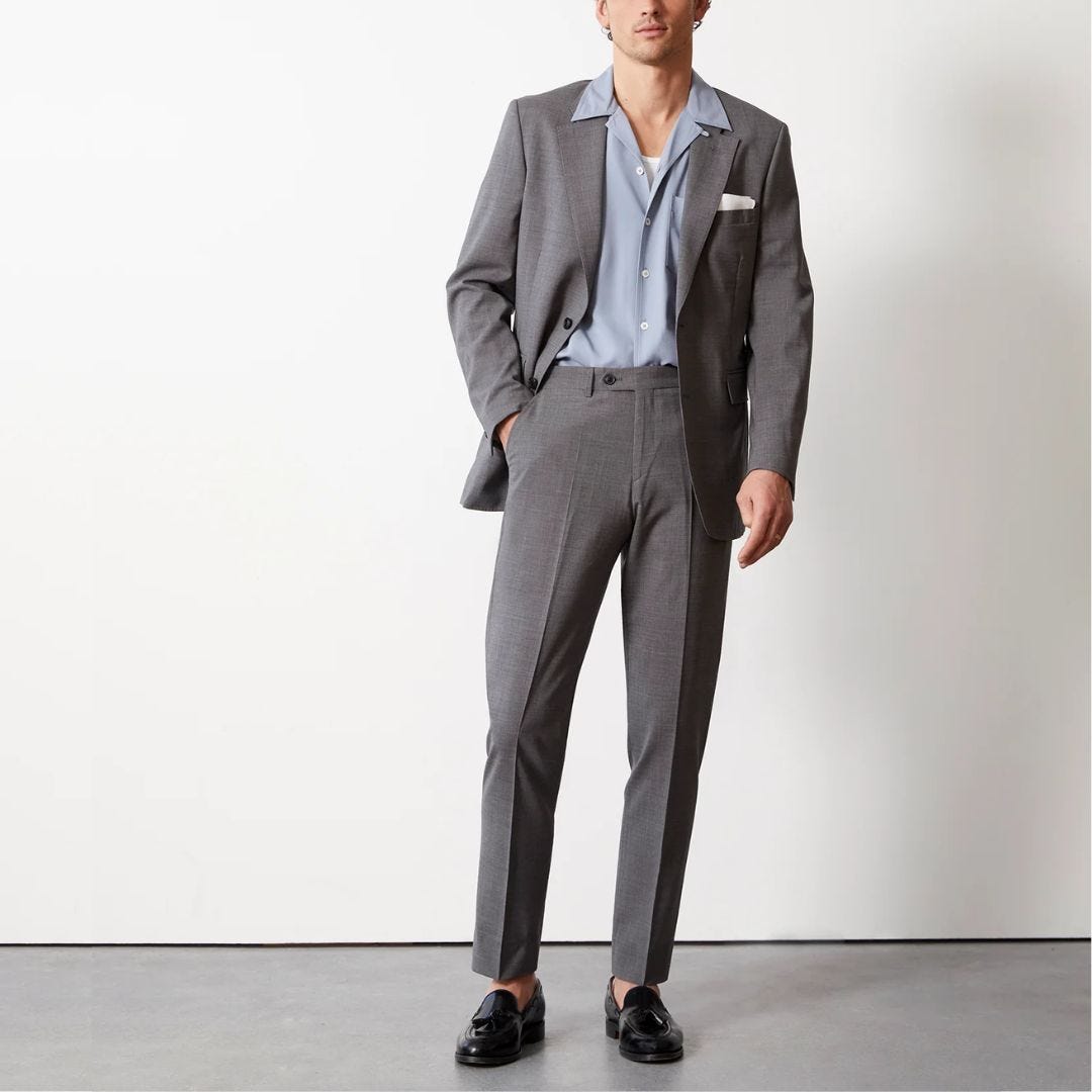 TODD SNYDER ITALIAN TROPICAL WOOL SUTTON SUIT IN CHARCOAL
