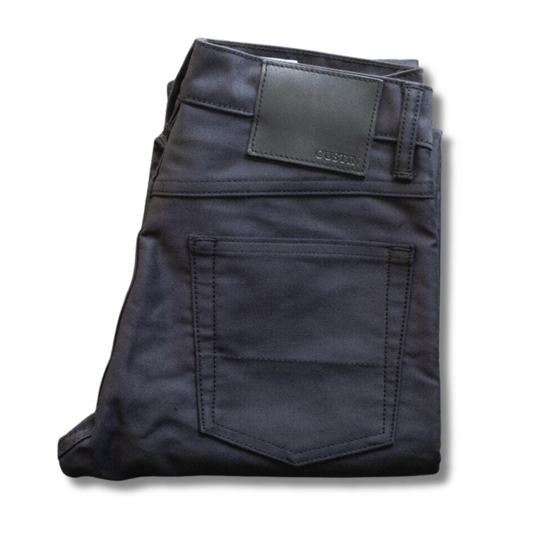gustin repro french worker moleskin 5-pocket black pants