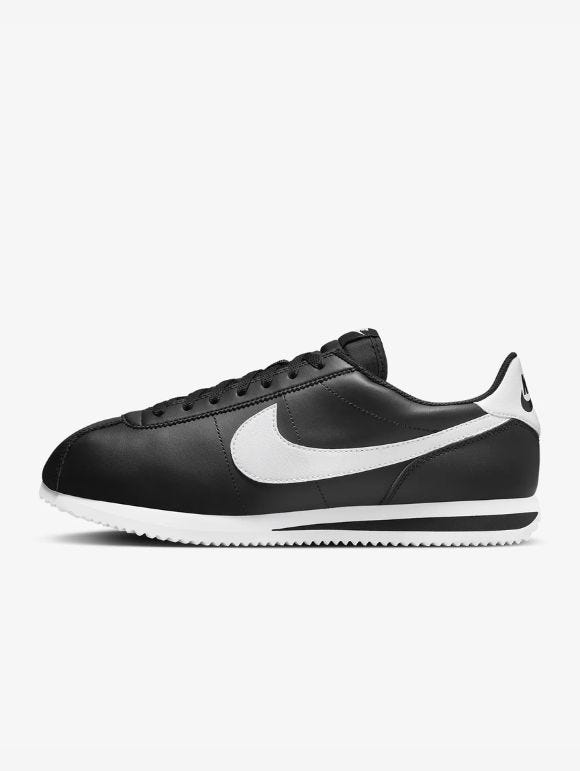 Black Nike Cortez sneakers