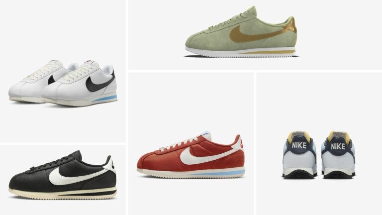 collection of nike cortez sneakers in different colors