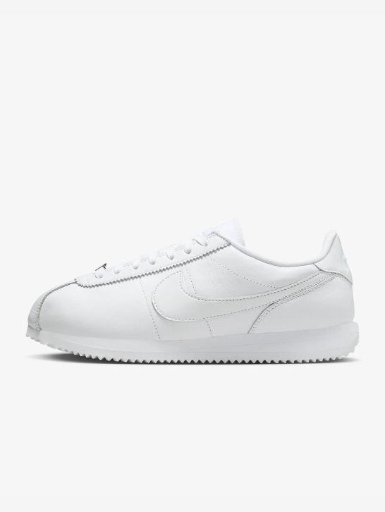 White leather Nike Cortez sneakers