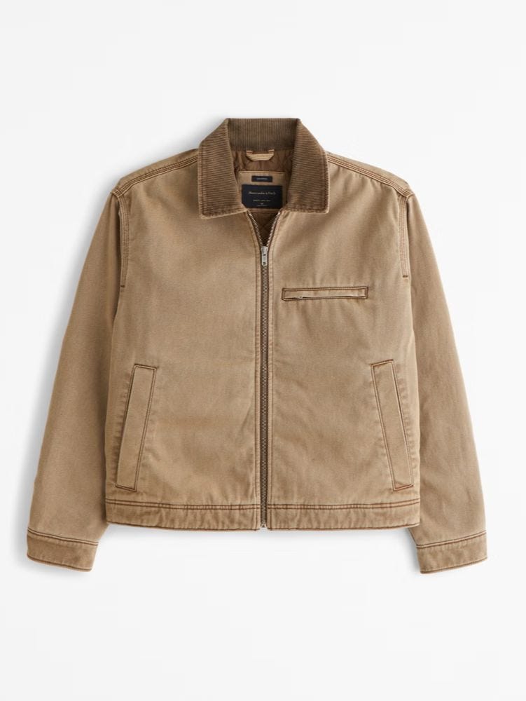 brown work jacket 