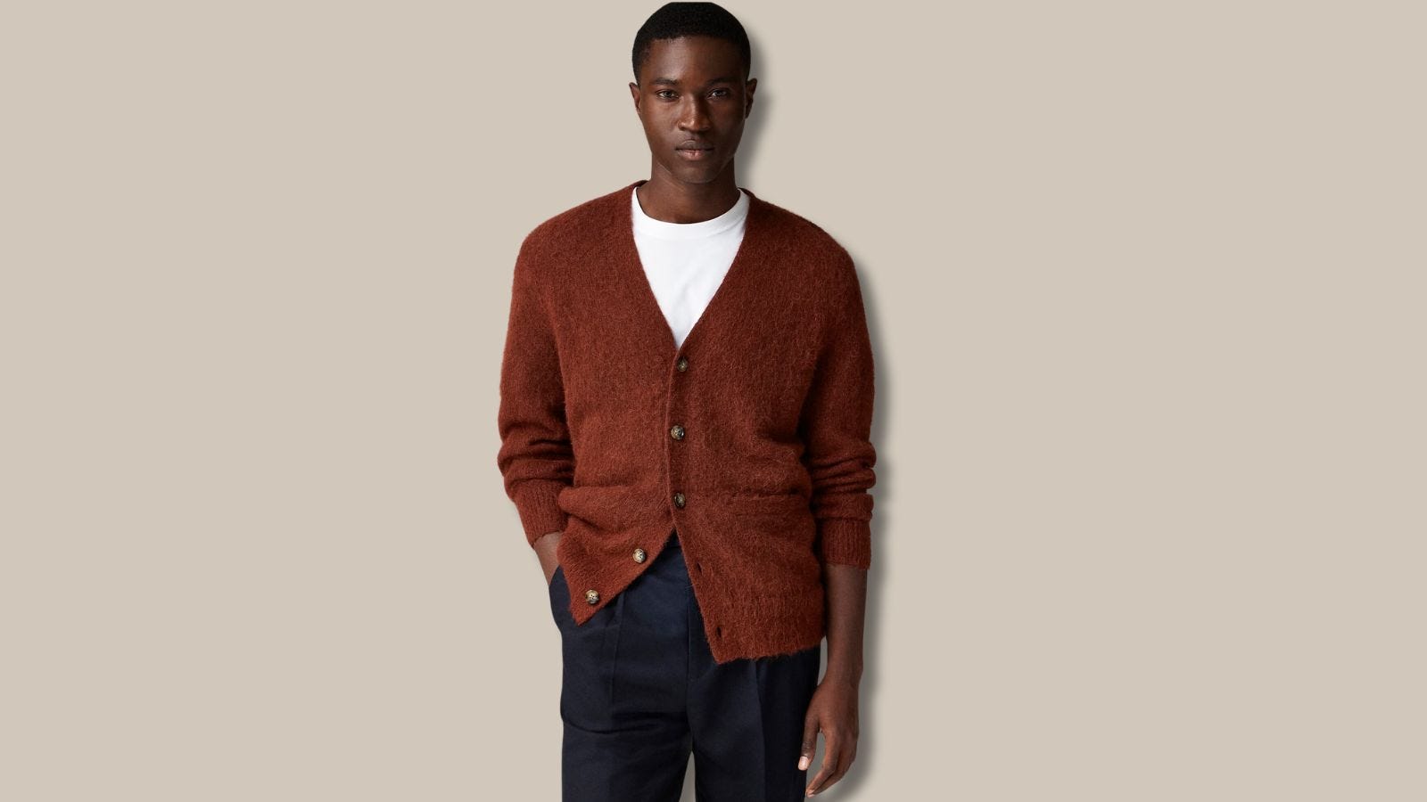 Cardigan outfits men's best sale