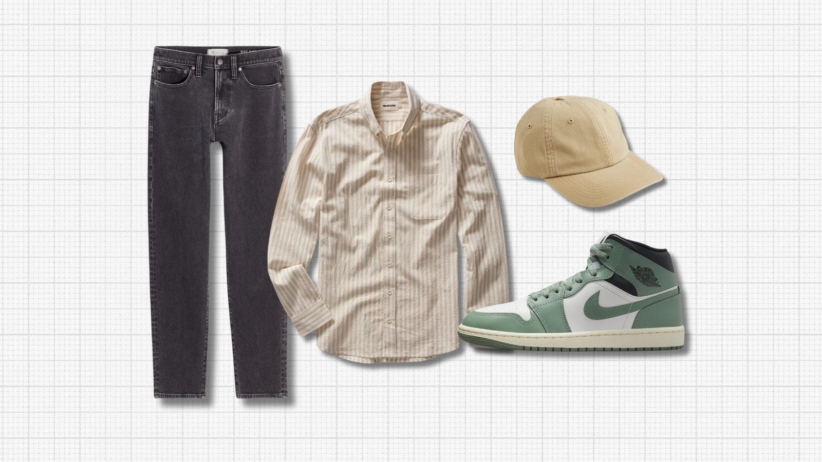 feature image for a men's style guide on what jeans to wear with sneakers