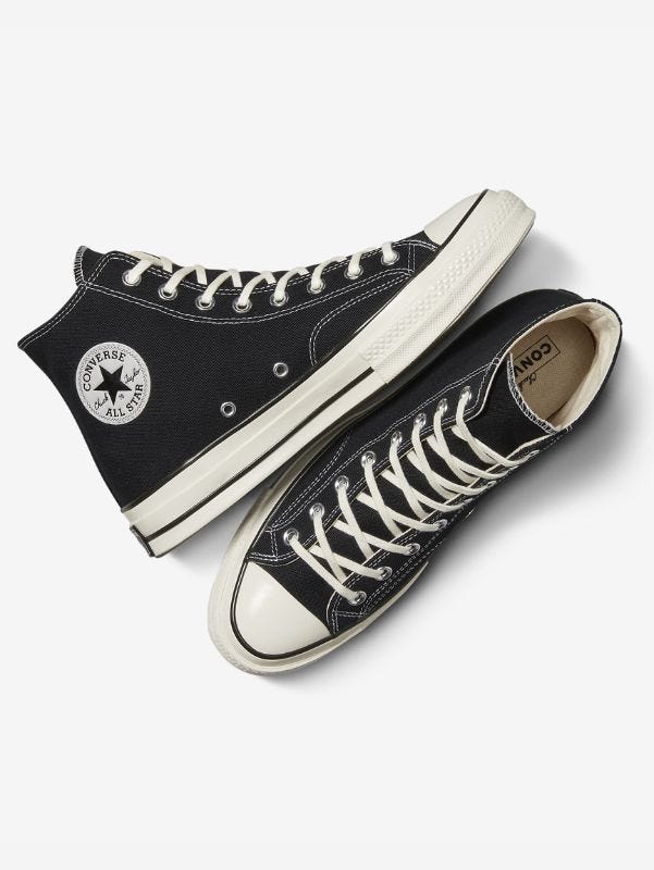 pair of black Converse Chuck 70 High Top Unisex Shoe