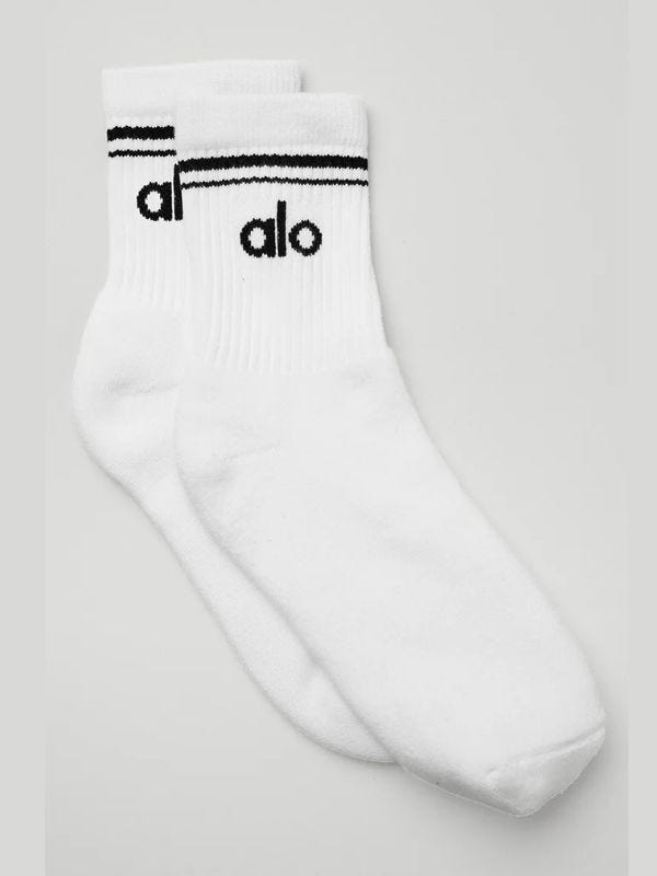 quarter length white athletic socks