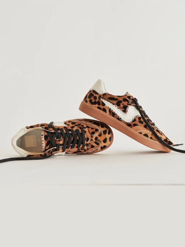 pair of leopard-print sneakers