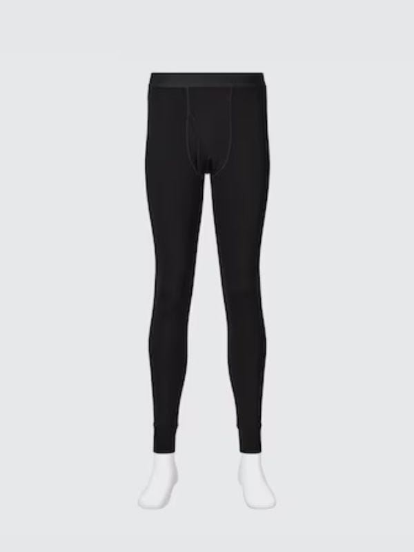 mannequin legs wearing black thermal leggings