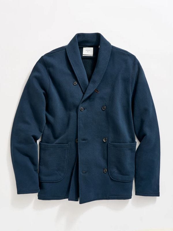 Navy Shawl Cardigan, included in Billy Reid Gift Ideas Roundup