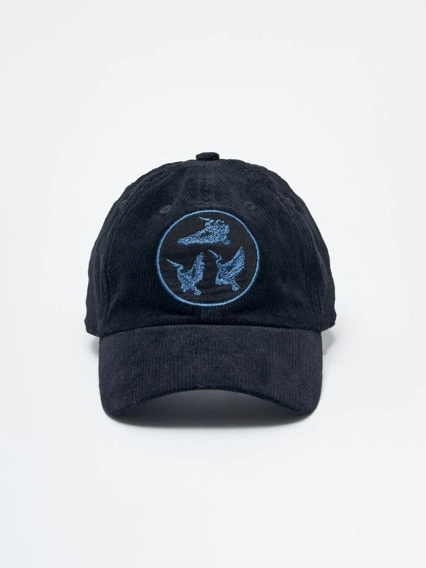 Corduroy Baseball Cap with Pelican Embroidered Detail, included in Billy Reid Gift Ideas Roundup