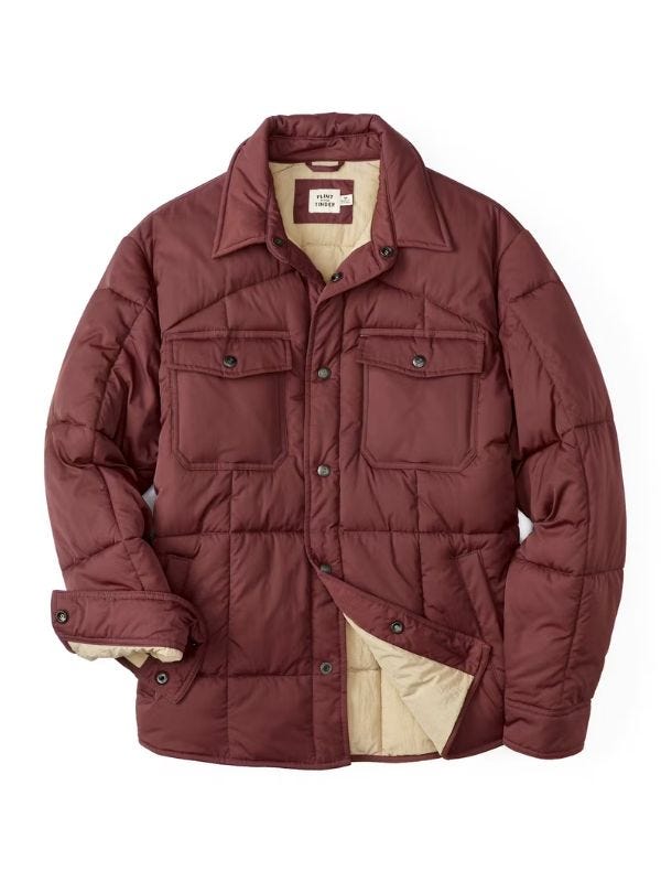 burgundy quilted jacket