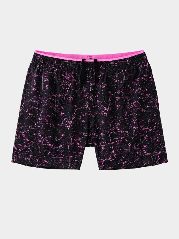 pink and black men's athletic shorts in roundup of men's workout clothes under $100.