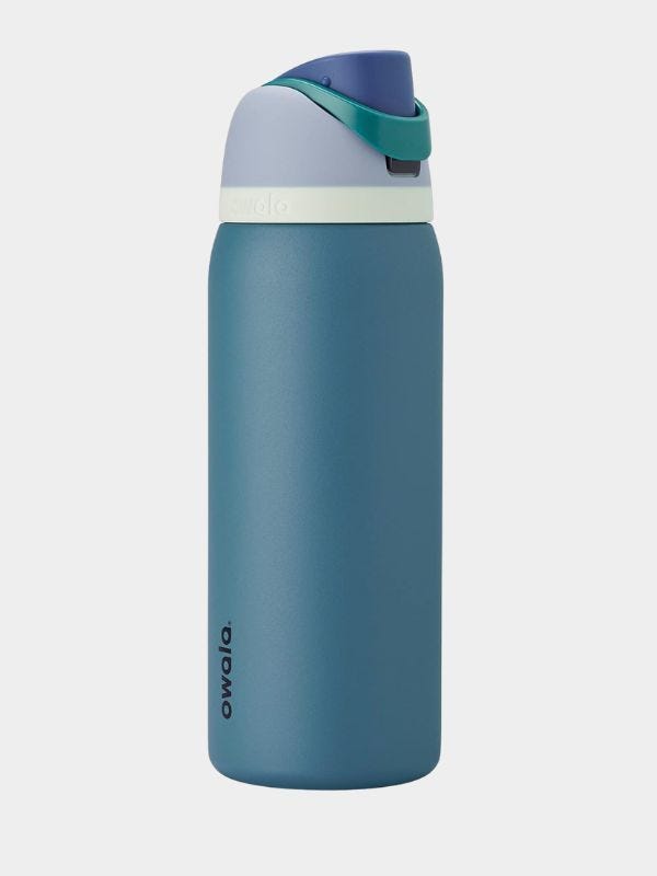 blue stainless steel water bottle 