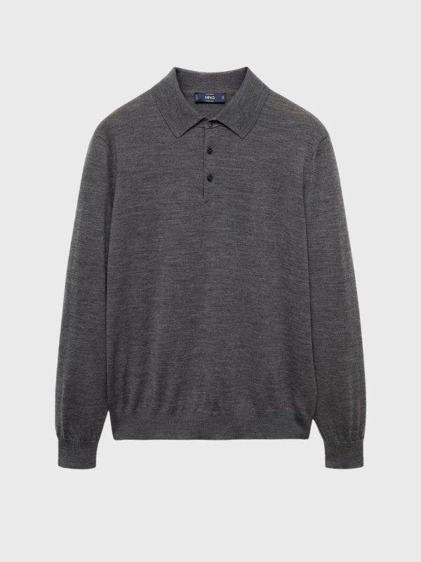 grey sweater polo