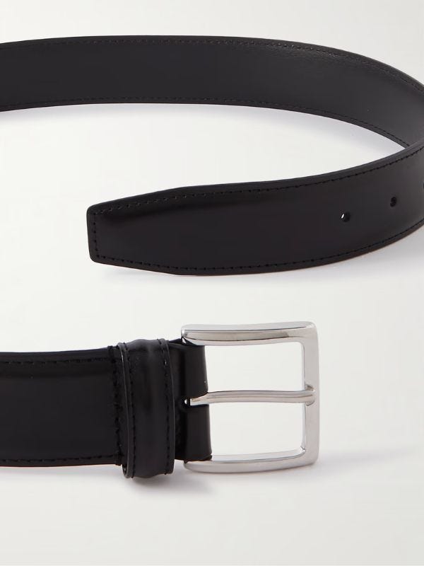 black leather belt