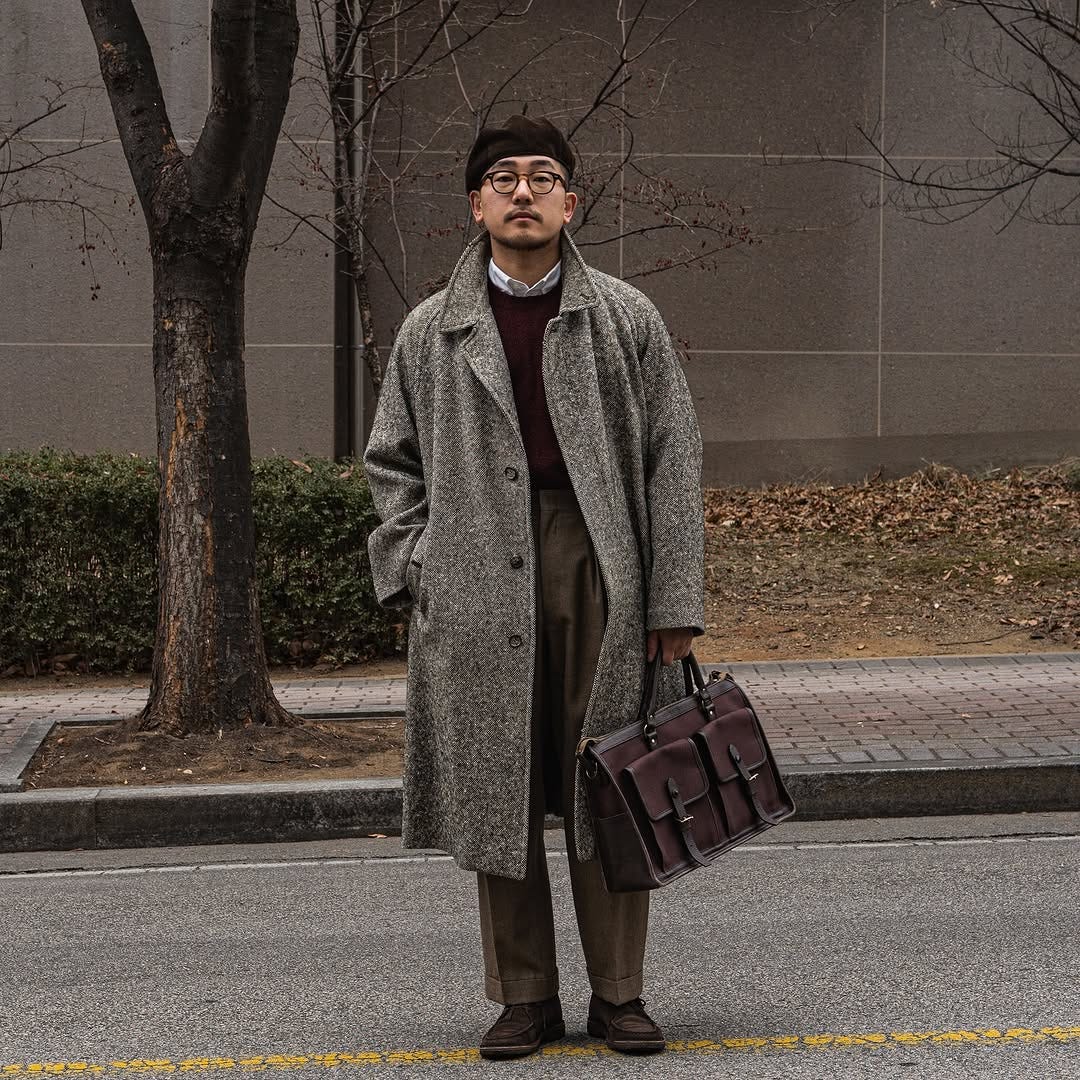 stylish man in workwear