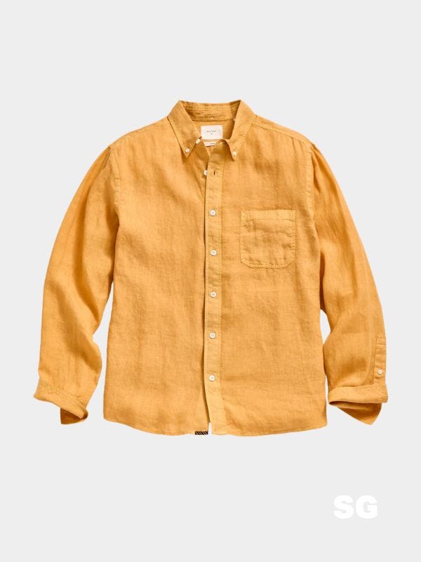 yellow linen shirt