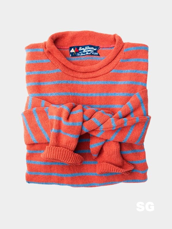 red and blue men's sweater