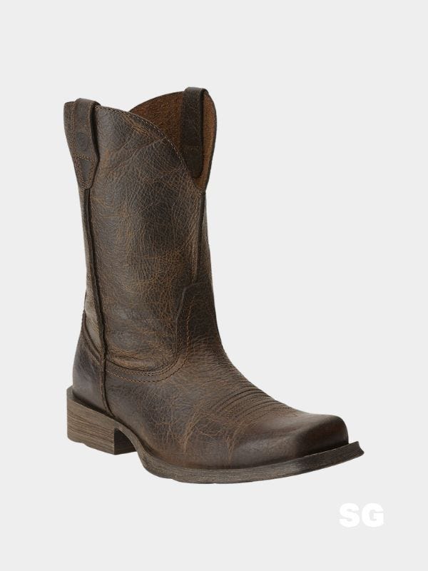 brown Rambler cowboy boots from Ariat