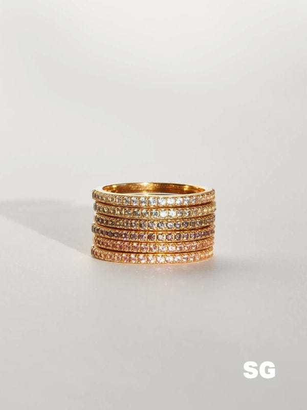 birthstone stacking rings
