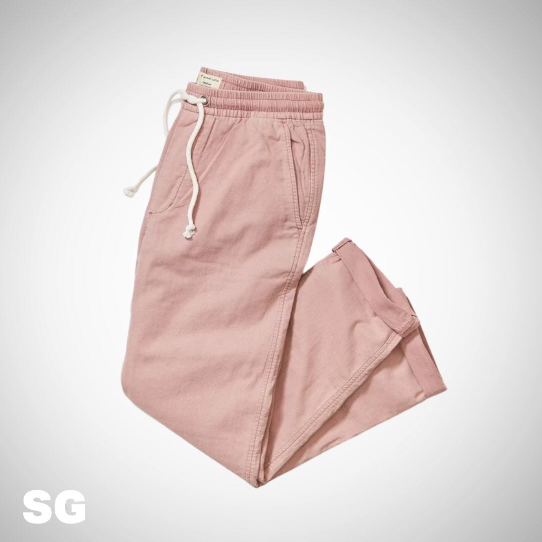 calça masculina de cordão rosa