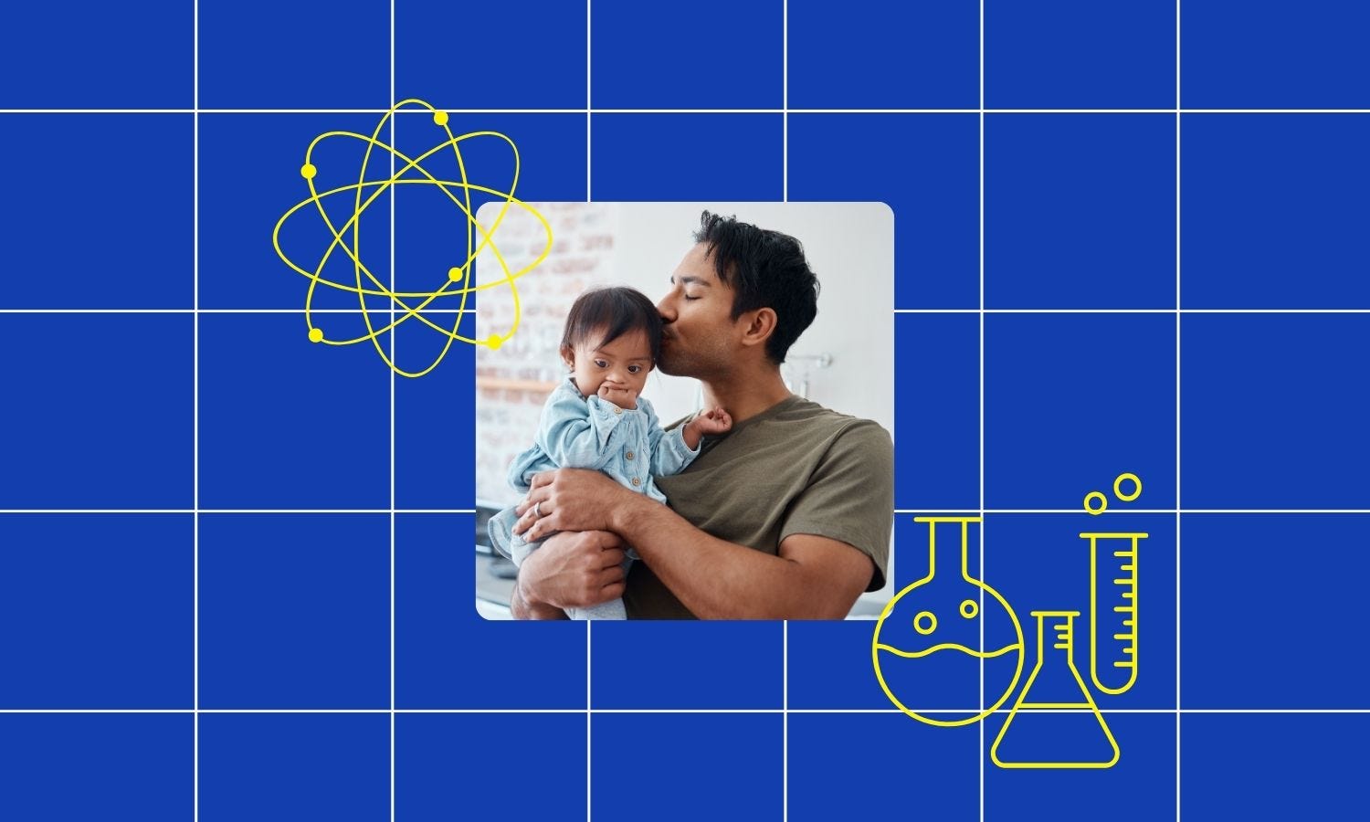 father kissing his baby son