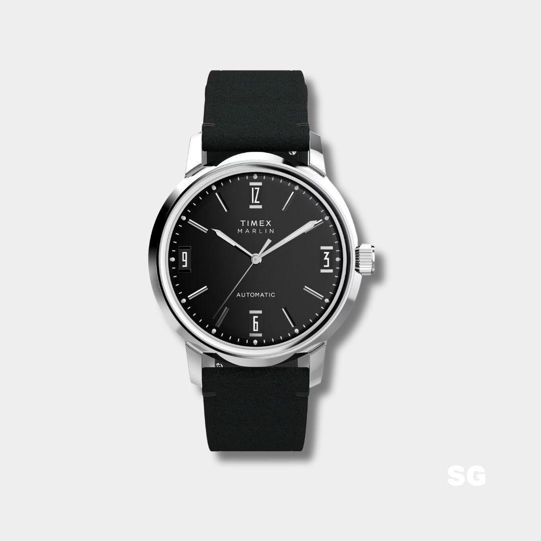 timex Marlin® Automatic 40mm Leather Strap Watch
