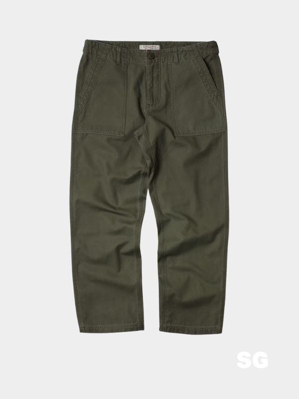 dark green fatigue pants