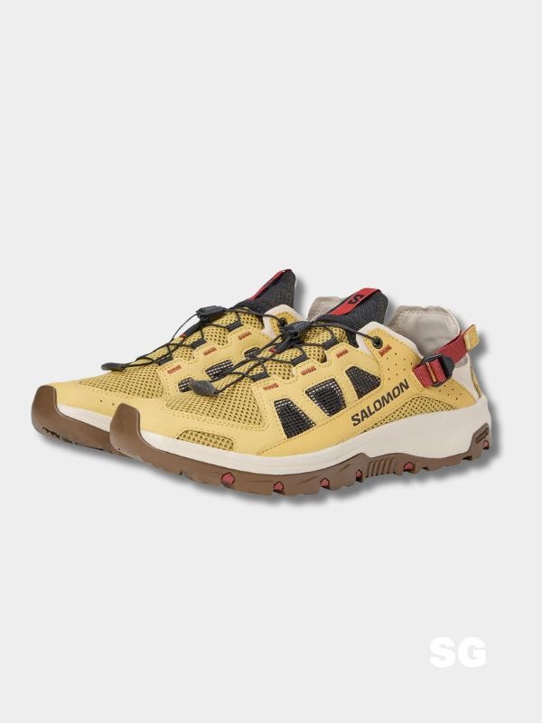yellow athletic sneaker