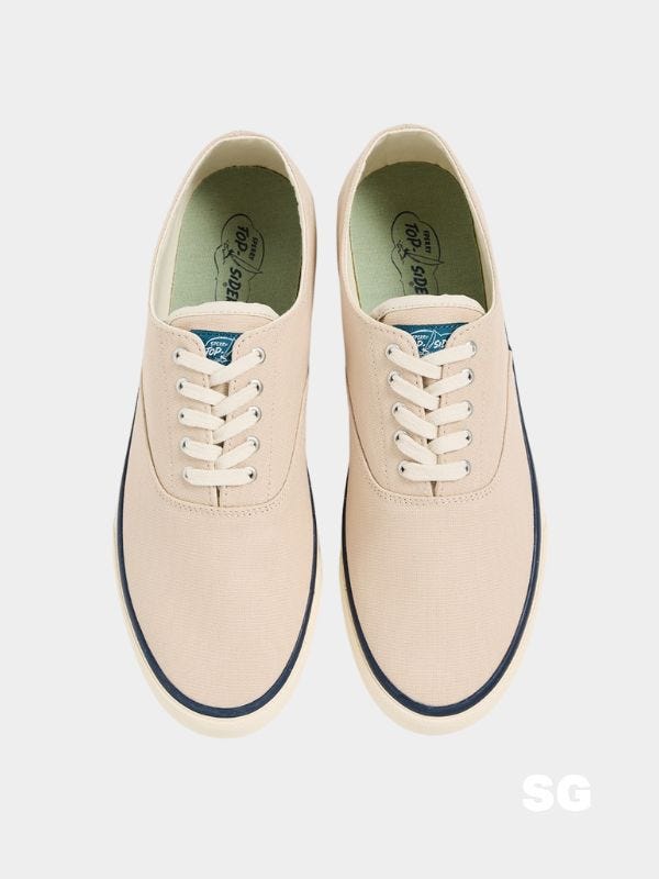 tan canvas sneakers