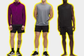 three stylish men wearing cool workout gear