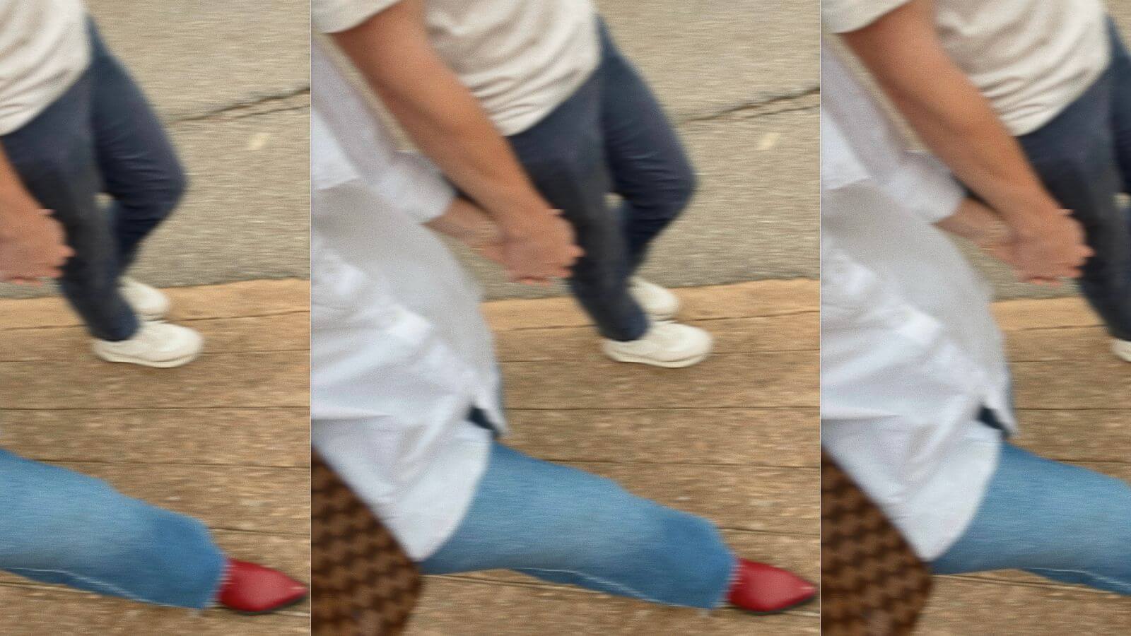 couple holding hands and walking