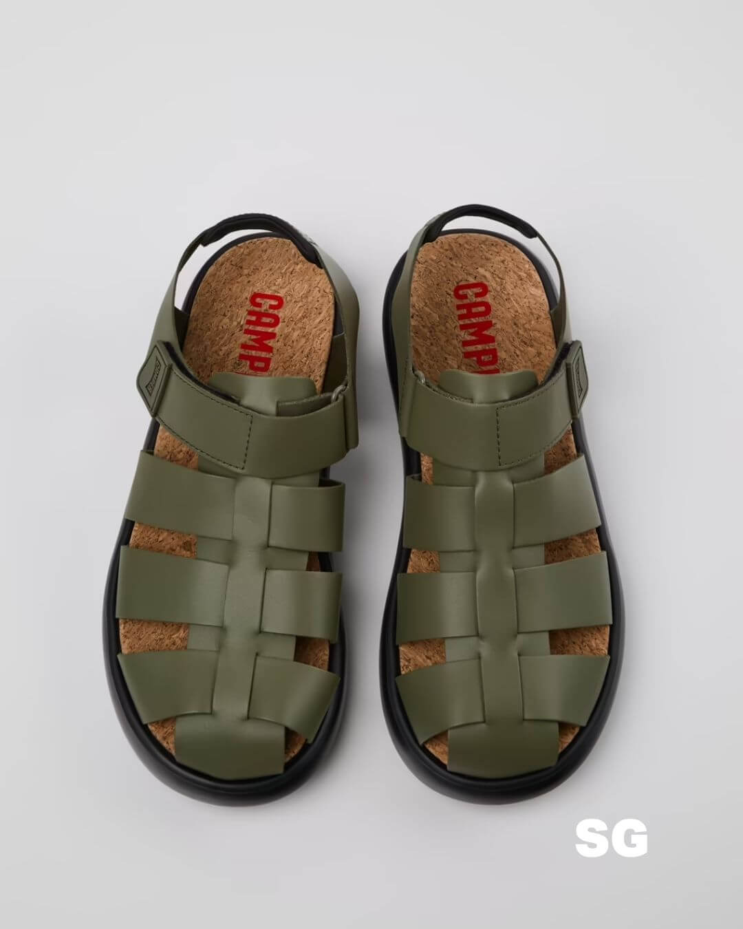 green fisherman sandals