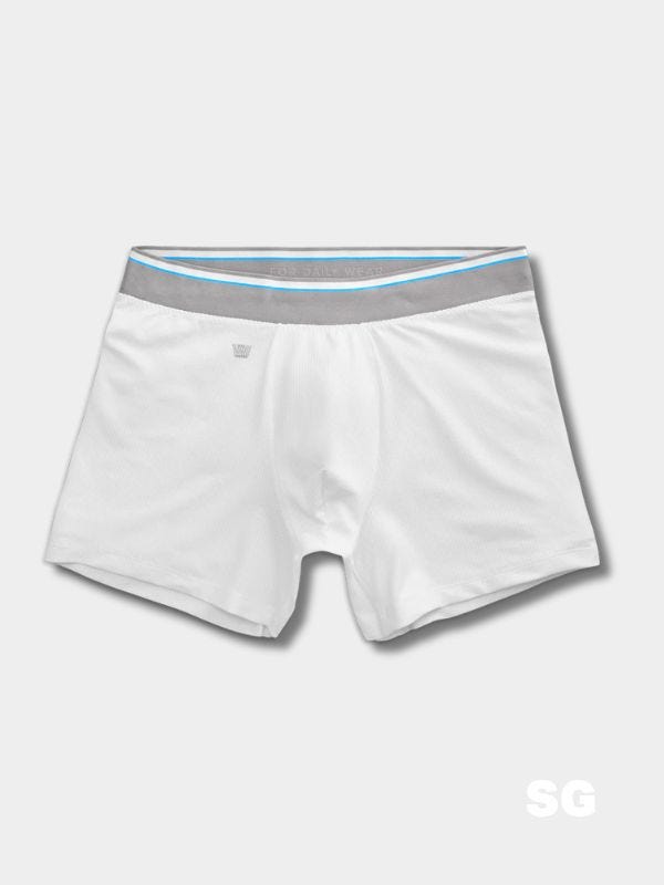 white boxer briefs with grey waistband