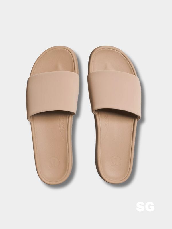 tan slide sandals