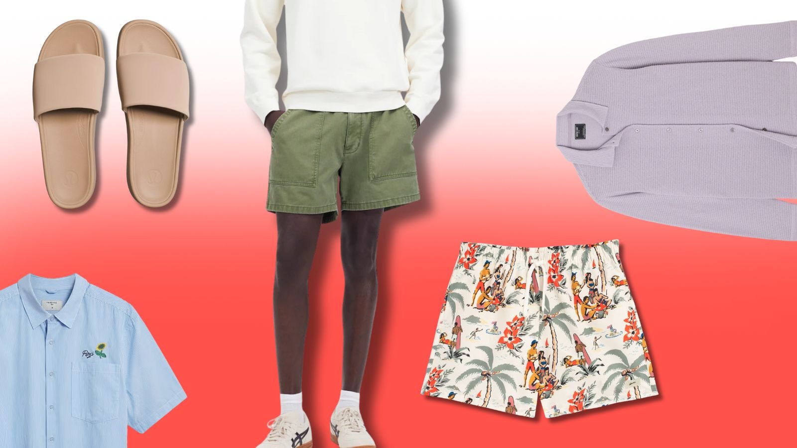 roundup of men's summer style items on sale