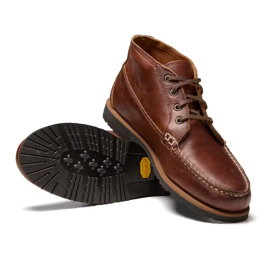 quoddy mini lug sole boots in brown leather