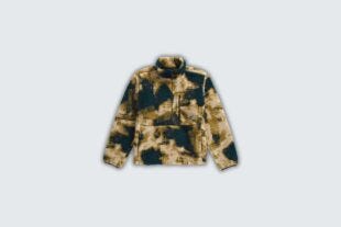 patterned fleece pullover