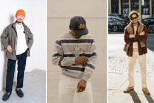 a trio of men's fall date outfits