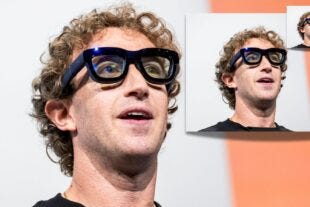 Mark Zuckerberg wearing meta glasses