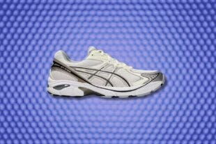 feature image for men's asics sneakers outfits. shown: a single Asics gt-2160 sneaker